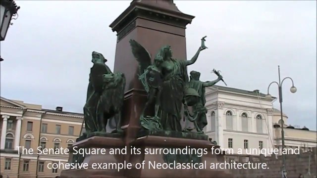 Senate Square and Monument to Russian Emperor Alexander 1, Helsinki - Finland Holidays