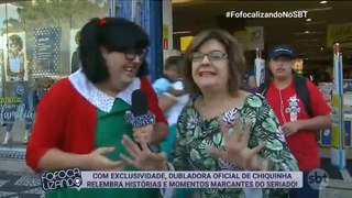 Trecho inicio do Fofocalizando (04/09/2018) com a dubladora oficial da Chiquinha (15h08) | SBT 2018