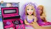 Giant Barbie Elsa Rapunzel Styling Head Wedding Makeover Pink Jewelry Box Boneka Barbie Boneca | Karla D.