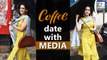 Cute Sanya Malhotra Offers Coffee To Paparazzi