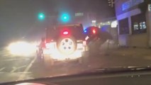 Deux voitures de police qui partent en intervention se percutent à un carrefour