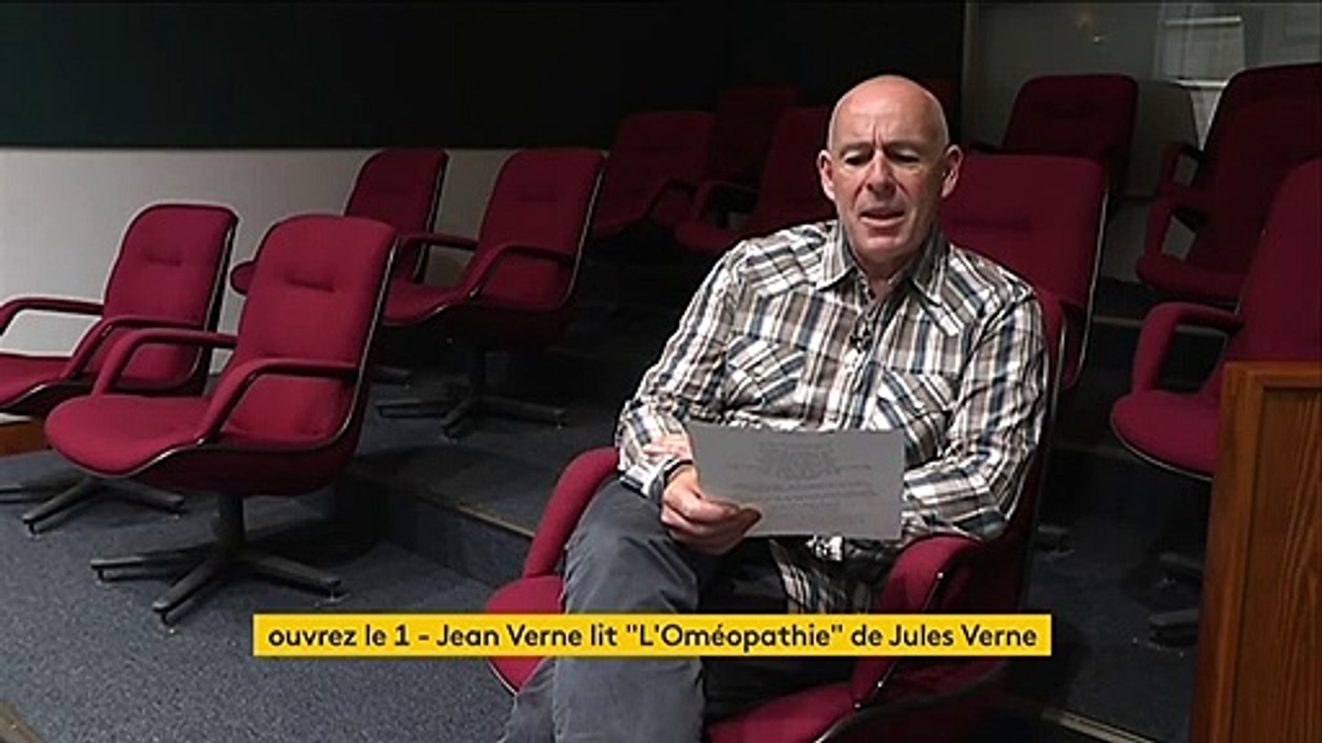 Jean Verne, arrière-petit-fils de Jules Verne, lit "L'Oméopathie", un poème  de son aïeul - Vidéo Dailymotion
