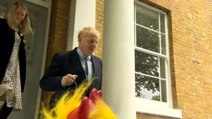 Reporters shout questions on drug use as Boris leaves home