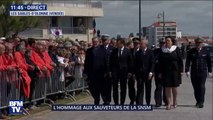 Hommage aux sauveteurs de la SNSM: Emmanuel Macron arrive au prieuré Saint-Nicolas des Sables-d'Olonne