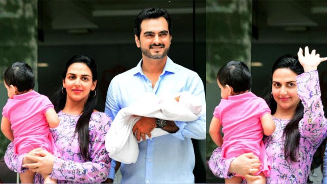 Esha Deol & Bharat Takhtani's daughter Miyara first photo revealed; Watch video | FilmiBeat