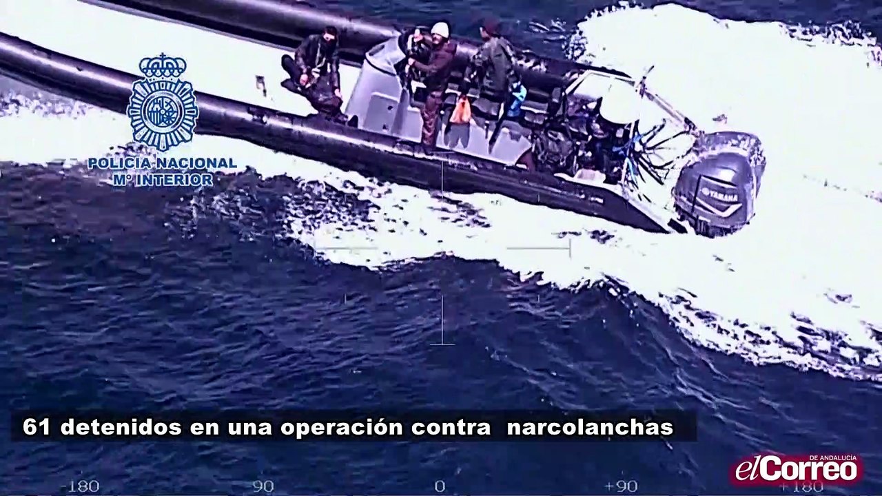 61 detenidos en una operación contra narcolanchas