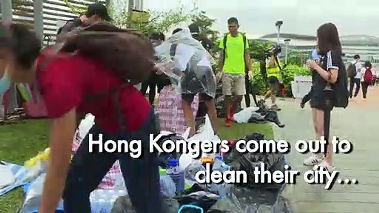 Hong Kong: From dodging tear gas to throwing out the trash