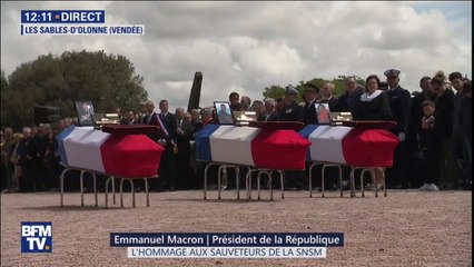 "À l'instant où ils montèrent, ces sept hommes savaient", Emmanuel Macron rend hommage aux sauveteurs du canot Jack Morisseau