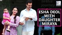 Esha Deol Makes First Appearance With Second Daughter Miraya
