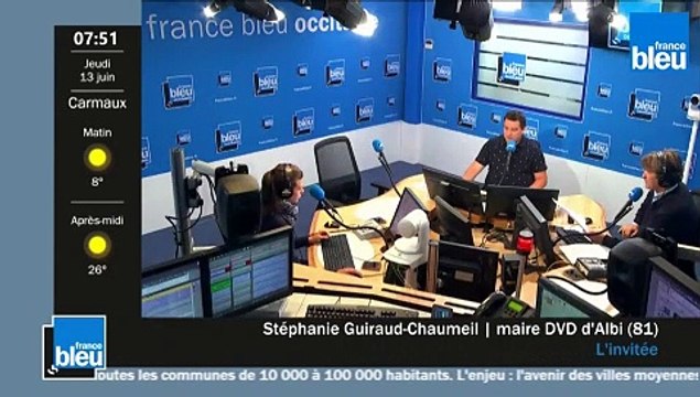 Stéphanie Guiraud- Chaumeil maire d'Albi invitée de France Bleu Occitanie