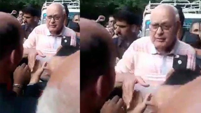 Farooq Abdullah को देख भड़के Kashmiri Pandits, लगाए Modi Modi के नारे | वनइंडिया हिंदी