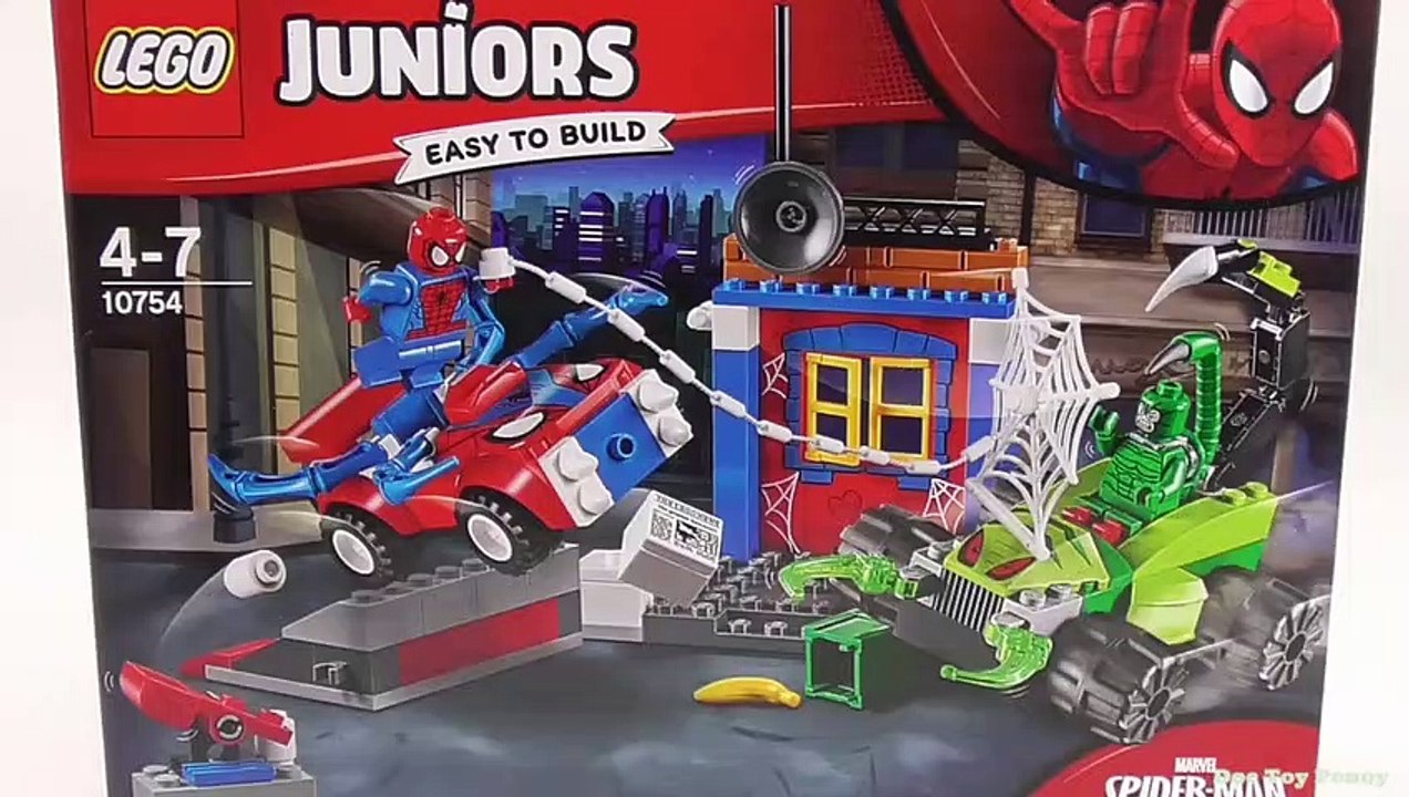 LEGO Juniors Marvel Superheroes Spider-Man vs. Scorpion Street Showdown -  Playset 10754 Toy Unboxing - video Dailymotion