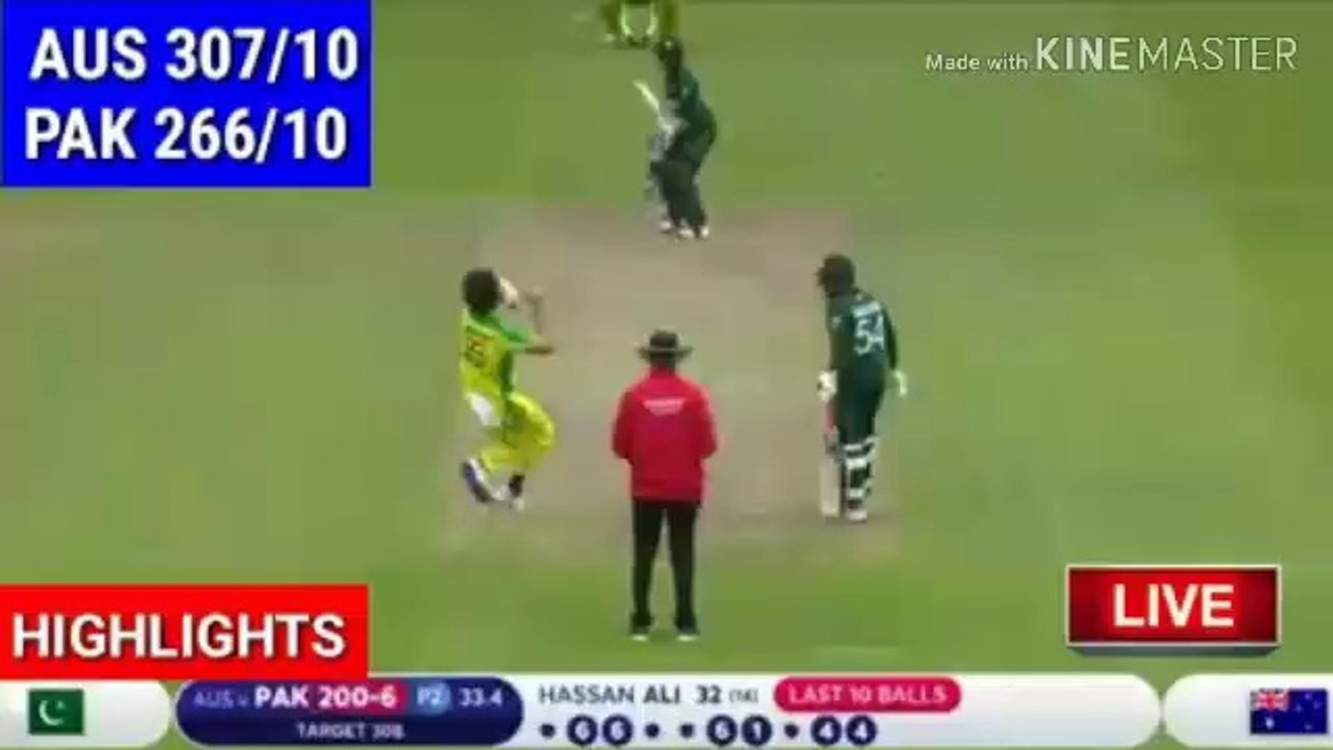 pakistan australia match live video