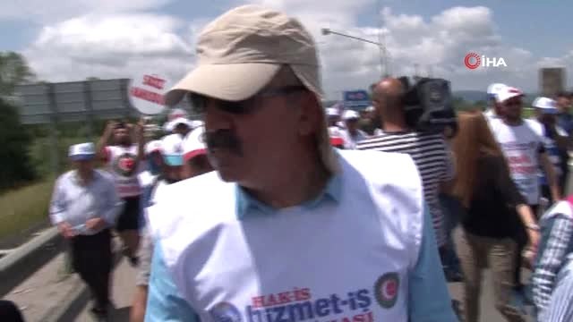 Hak - İş'in başlattığı yürüyüş üçüncü gününde devam ediyor