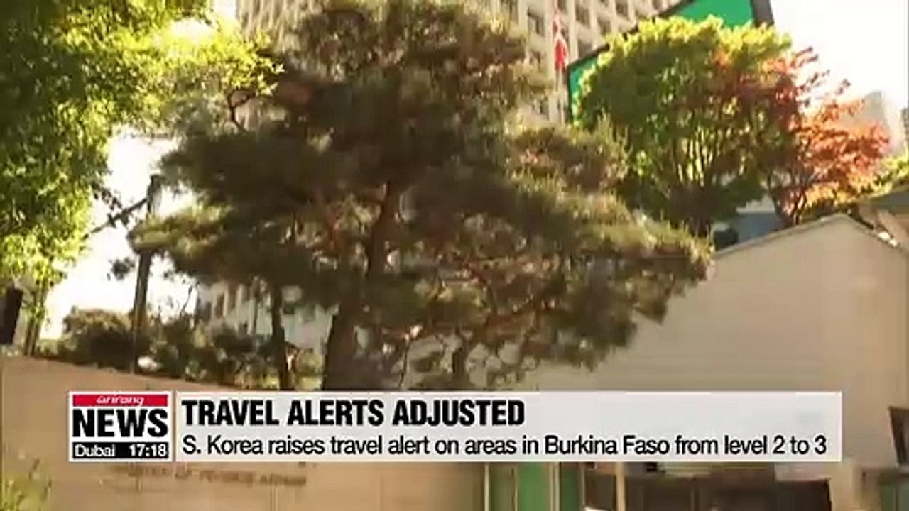 S. Korea raises travel alert on areas in Burkina Faso from level 2 to 3