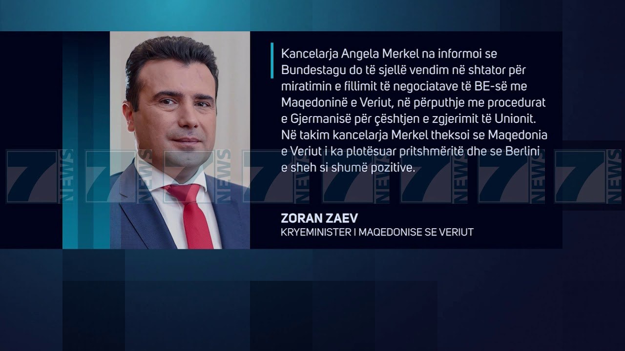 ZAEV TAKOHET ME MERKEL, MERR GARANCI PER HAPJEN E NEGOCIATAVE - News, Lajme - Kanali 7