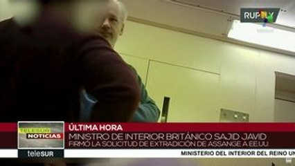 Gobierno británico firma pedido de extradición de Assange a EE.UU.