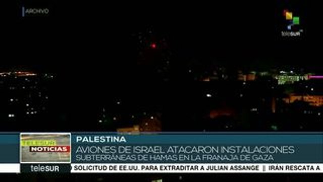 Aviones israelíes bombardean la Franja de Gaza