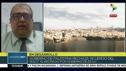 Abed: Solución de EEUU al conflicto palestino beneficia sólo a Israel