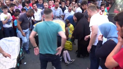 Kamyonetin çarptığı çocuk yerde böyle sürüklendi