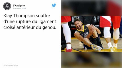 NBA. Rupture du ligament croisé du genou gauche pour Klay Thompson