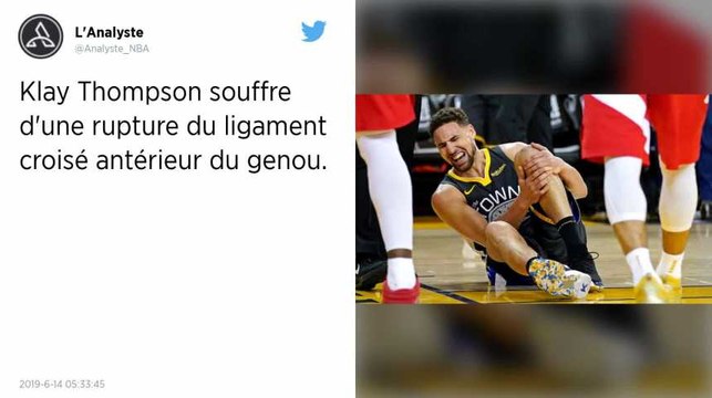NBA. Rupture du ligament croisé du genou gauche pour Klay Thompson