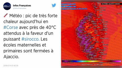 Météo. Le mercure va frôler les 40 °C en Corse ce vendredi
