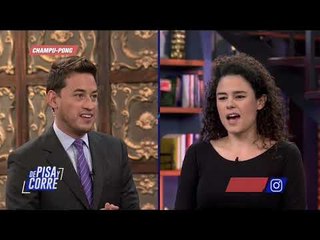Luisa María Alcalde juega champu-pong y responde | De Pisa y Corre
