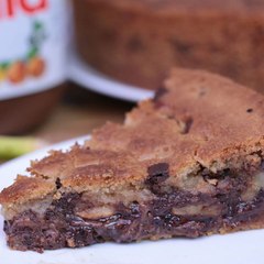 Cookies géant à la banane et au chocolat