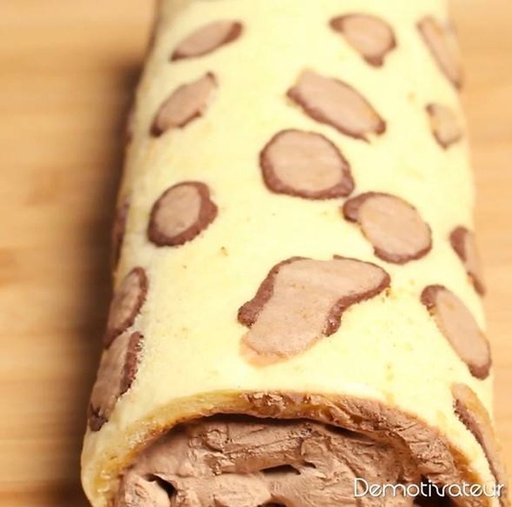 Gâteau léopard roulé