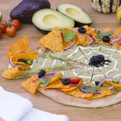 Pizza au guacamole pour Halloween