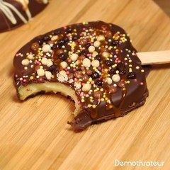 Sucettes de pommes au chocolat