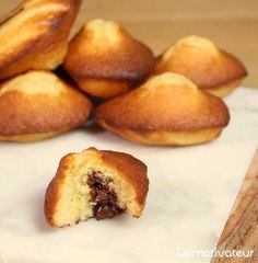 Madeleines fourrées au chocolat