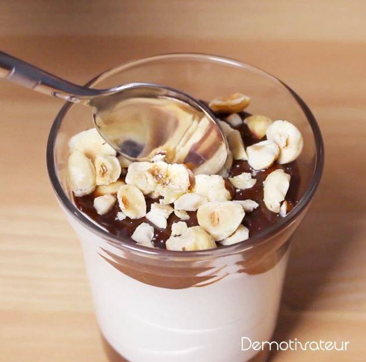 Verrines façon Kinder Bueno