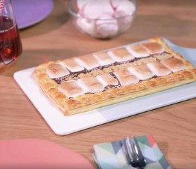 Tarte aux bananes, au chocolat et au marshmallow