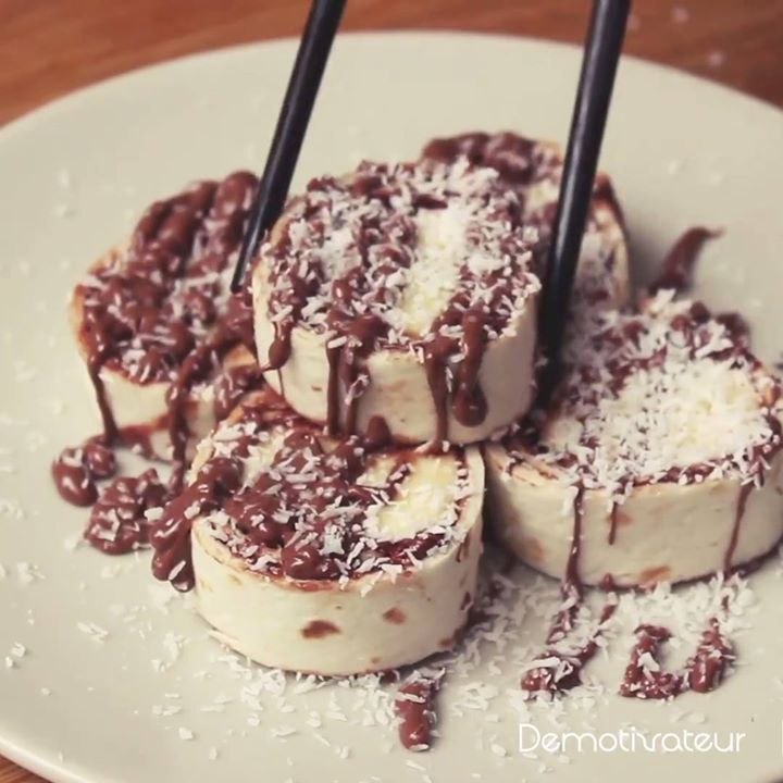 Roulés Nutella, banane et coco