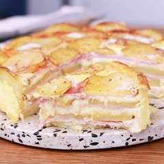 Quiche aux pommes de terre et au jambon