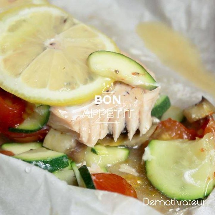 Saumon en papillote
