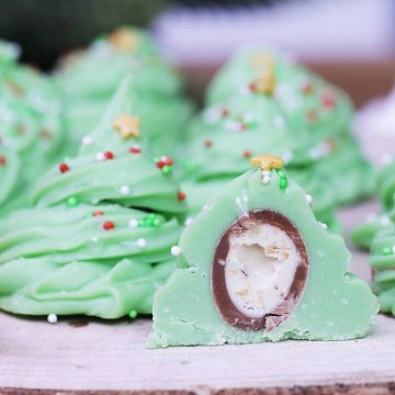 Truffes au chocolat blanc façon sapin de Noël