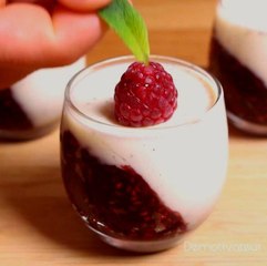 Panna cotta vanille framboise