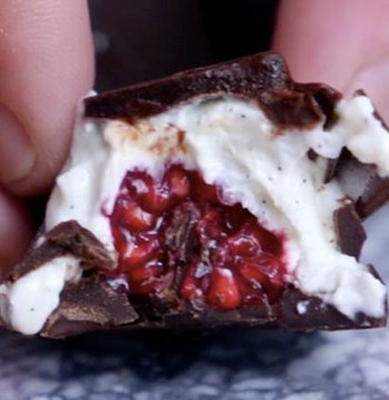 Chocolats glacés aux framboises