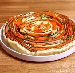 Tian de légumes en spirale