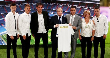 Real Madrid, kulüp tarihinin en pahalı transferi Eden Hazard'ı tanıttı