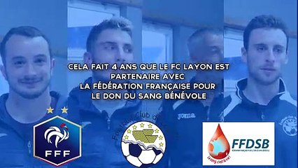 FC Layon partenaire du dons du sang