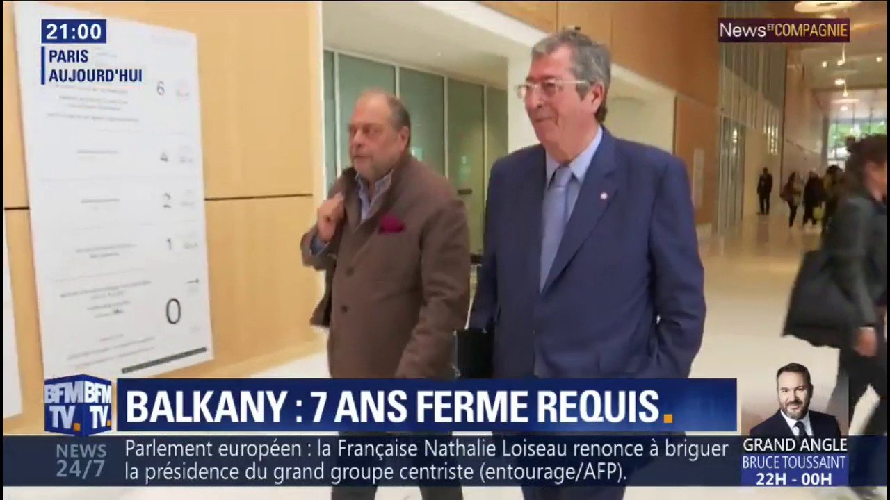 Le parquet requiert 7 ans de prison ferme et 10 ans d'inéligibilité contre Patrick Balkany