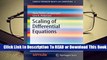 [Read] Scaling of Differential Equations  For Trial