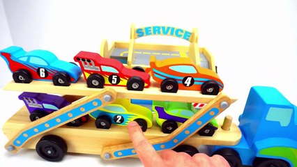 Genevieve Teaches Kids with Colorful Cars and Parking Deck!