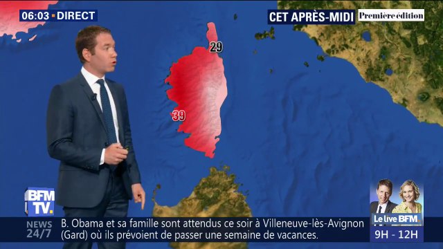 Comment expliquer les 40°C attendus en Corse ce vendredi?