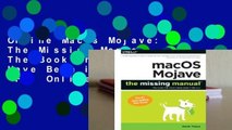 Online Macos Mojave: The Missing Manual: The Book That Should Have Been in the Box  For Online
