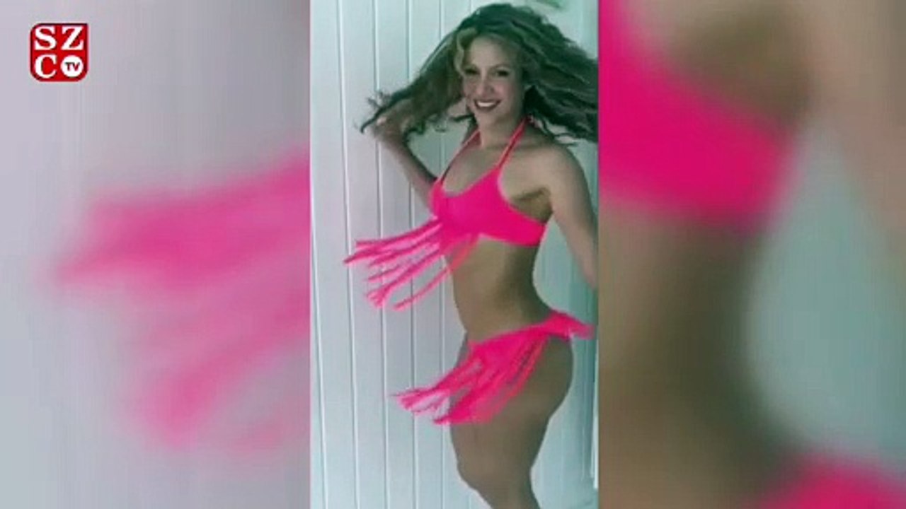 Shakira, sosyal medya hesabından  bikinili videosunu paylaştı